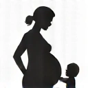 Icon representing pregnancy or a family