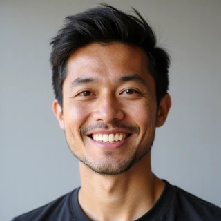 Portrait of Budi Santoso, a knowledgeable and approachable male nutritionist.