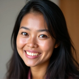 Portrait of Siti Nurhayati, a compassionate and expert female nutritionist.