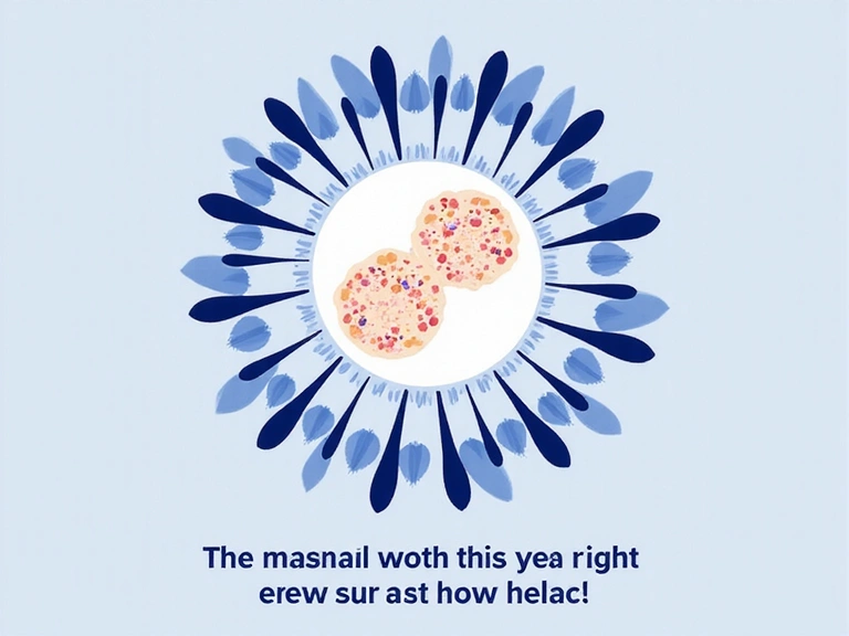 Abstract illustration of cellular health, clean lines